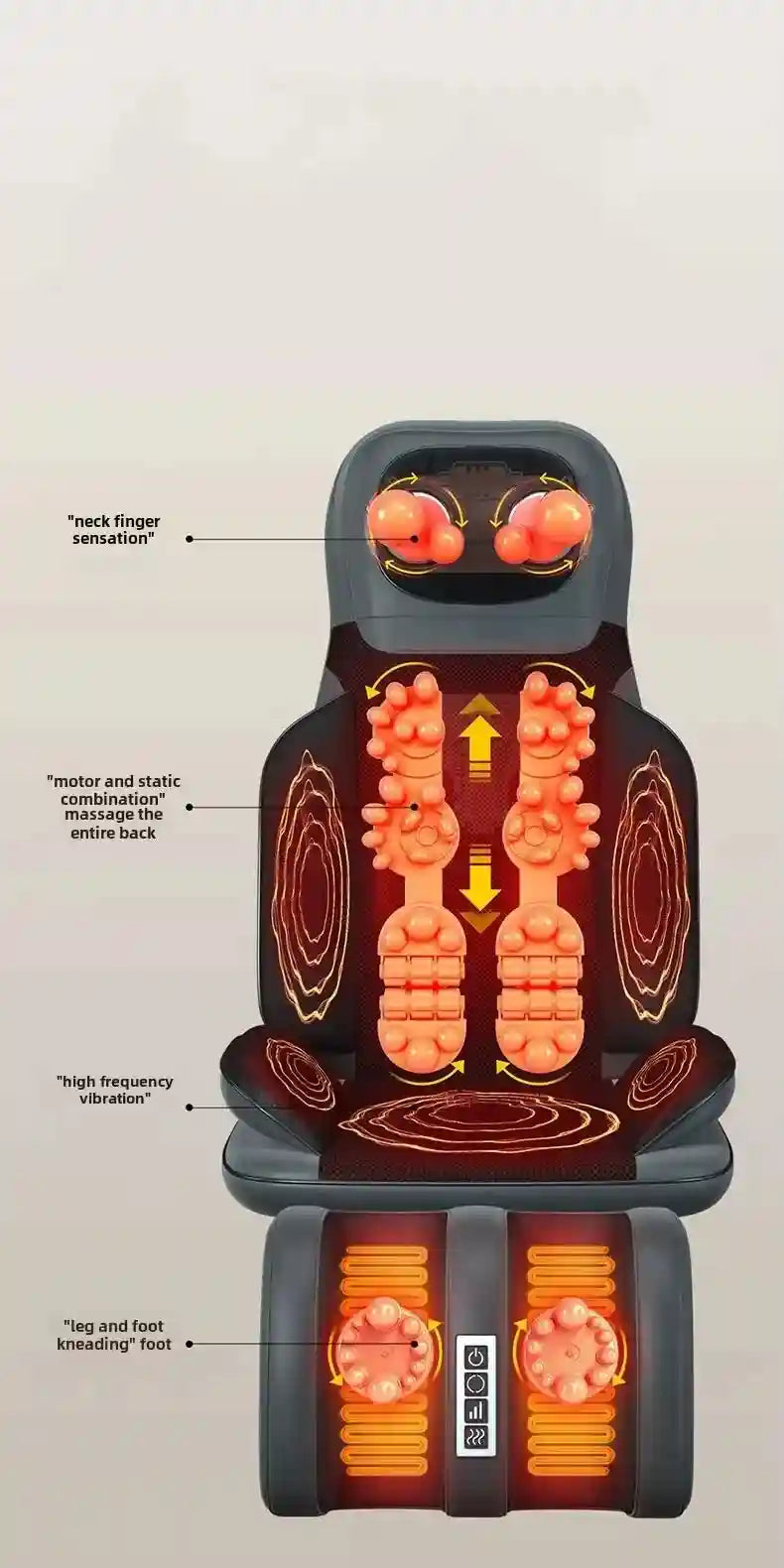 Tidesmit Full Body 5-in-1 Folding Electric Massager with Heat Therapy Massage Roller Tidesmit