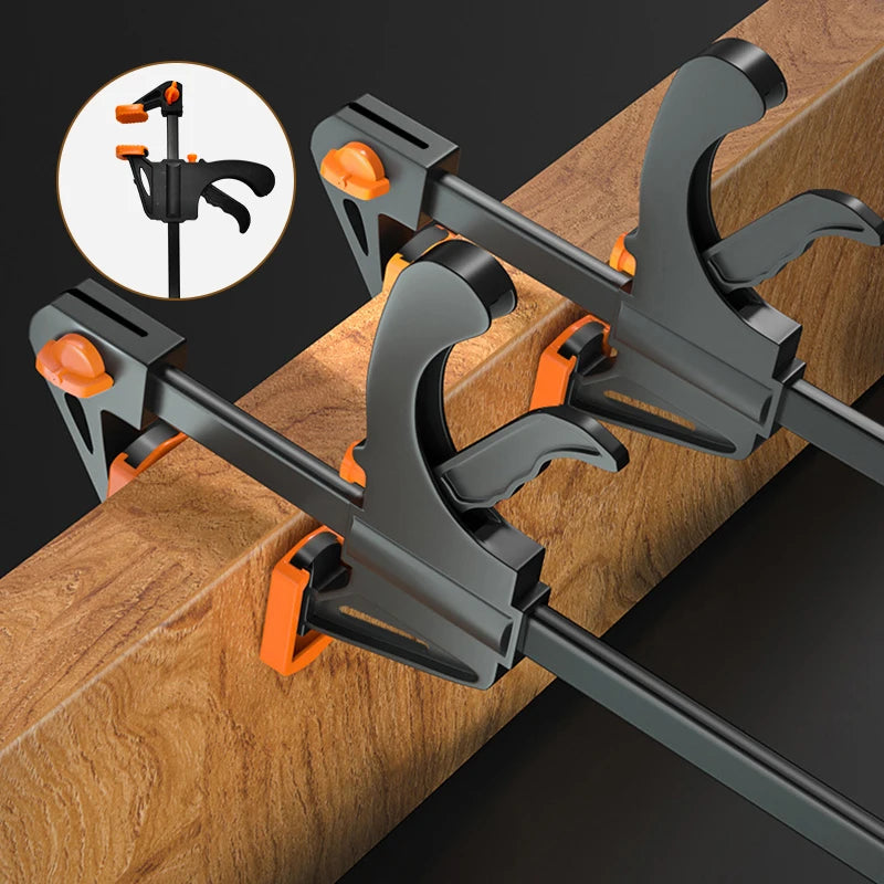 2pc 4 Inch Woodworking F-clip Nylon Quick Woodworking Clip Wooden Board Clip Metal Fixing Clip Tool Clip