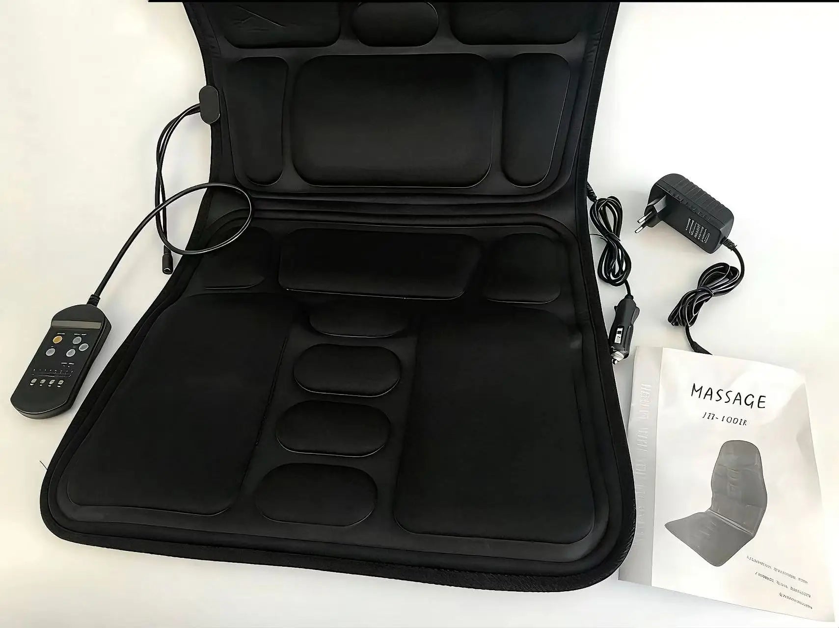 Heated Massage Cushion: Electric Massager for Neck and Back - Black Massage Cushion Tidesmit