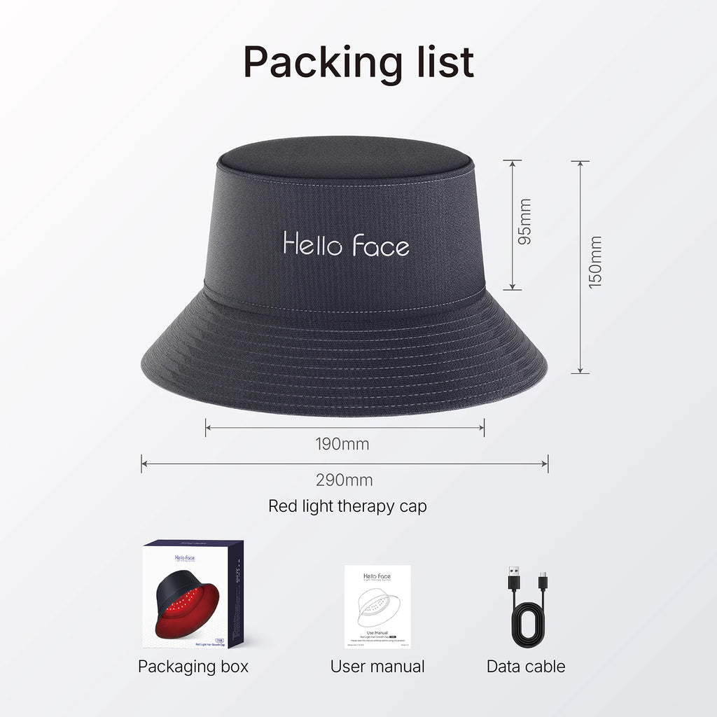 Red Light Therapy Hair Growth Hat, Dual Wavelength LED - Navy Relaxation Treatment Tidesmit