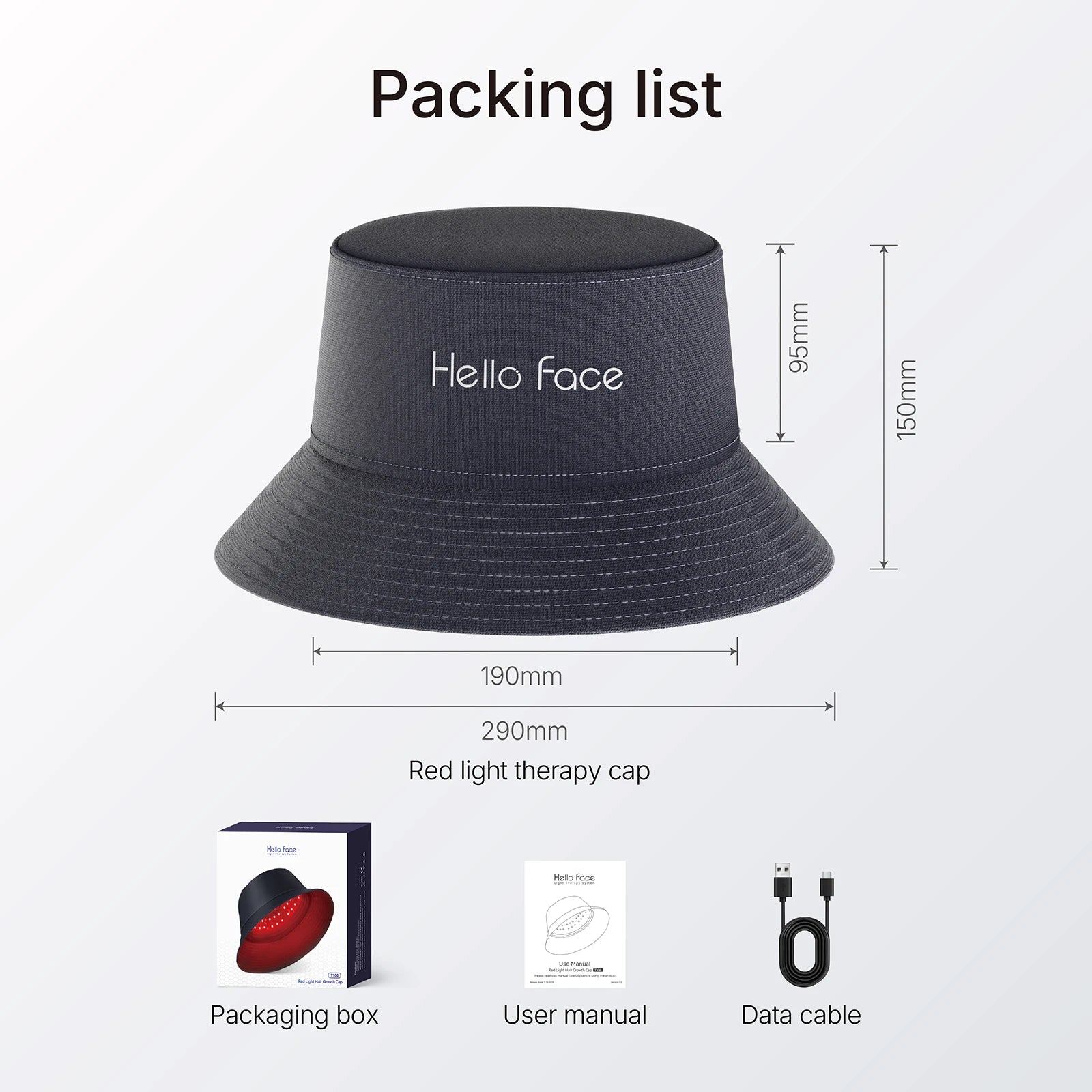 Red Light Therapy Hair Growth Hat, Dual Wavelength LED - Navy Relaxation Treatment Tidesmit