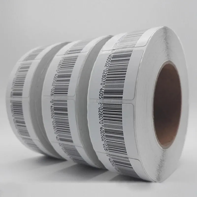 High Sensitivity EAS RF 8.2MHz Soft Label Barcode 3*4cm 4*4cm 1000pcs