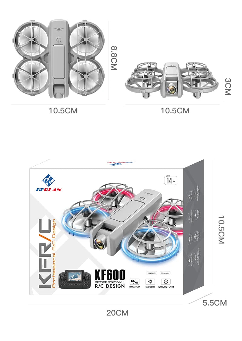 Mini RC Camera Drone with HD Lens & 3D Stunt Flight Modes Tidesmit