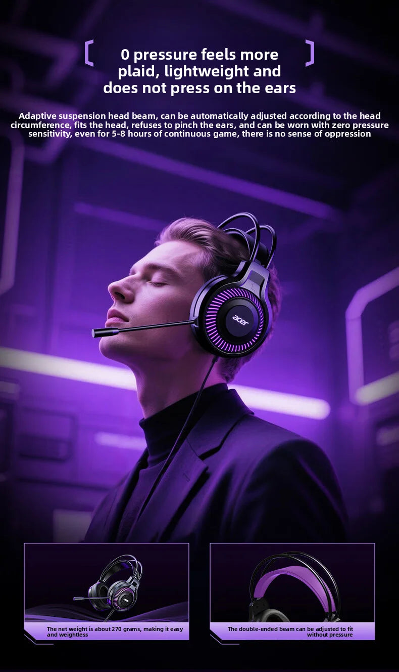 Gaming Headphones With 7.1 Surround Sound Mic for PC by Tidesmit Tidesmit