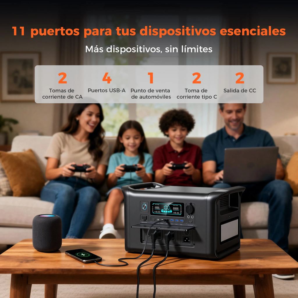 CTOLITY AP1000 1800W 1024WH Portable UPS Power Station LiFePO4 Battery AP400 500W 345WH Solar Generator Outdoor Power Supply