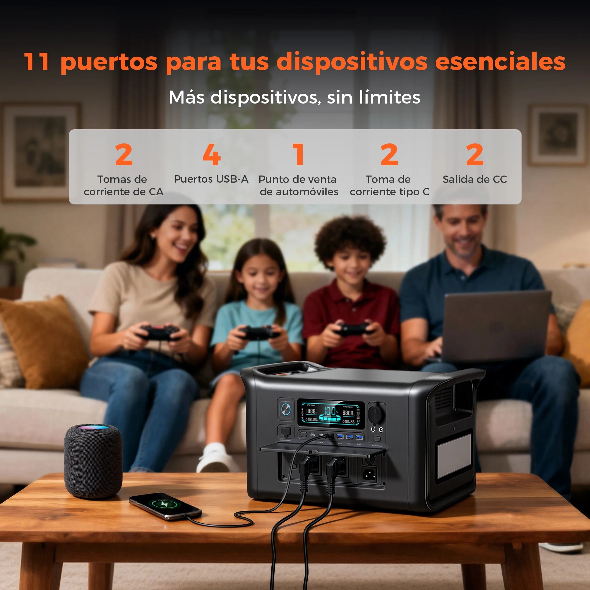 CTOLITY AP1000 1800W 1024WH Portable UPS Power Station LiFePO4 Battery AP400 500W 345WH Solar Generator Outdoor Power Supply