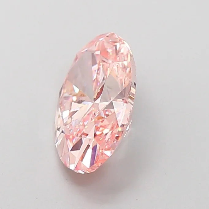 2 Carat Oval Cut Fancy Intense Pink Lab Grown Diamond VS2 Clarity Good Polish Loose IGI Certified Gemstone Jewelry