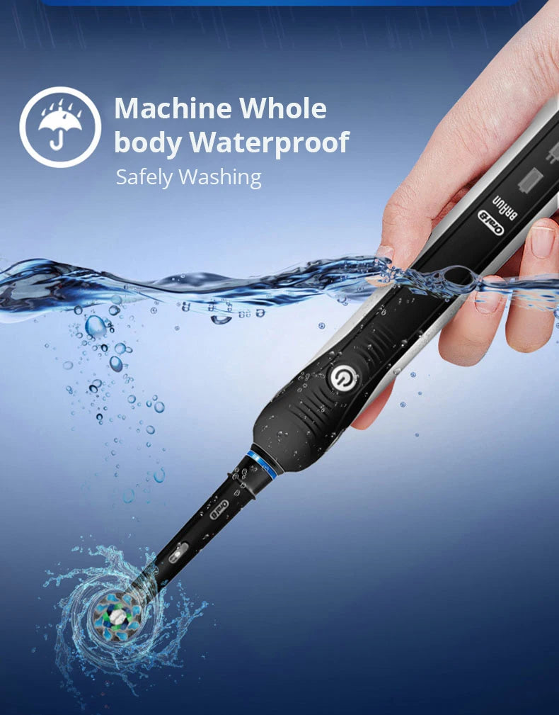 Oral B Pro 4000 Electric Toothbrush Rechargeable 3D Visible Pressure Sensor 4 Modes Sonic Tooth Brush for Adults Oral Cleaning