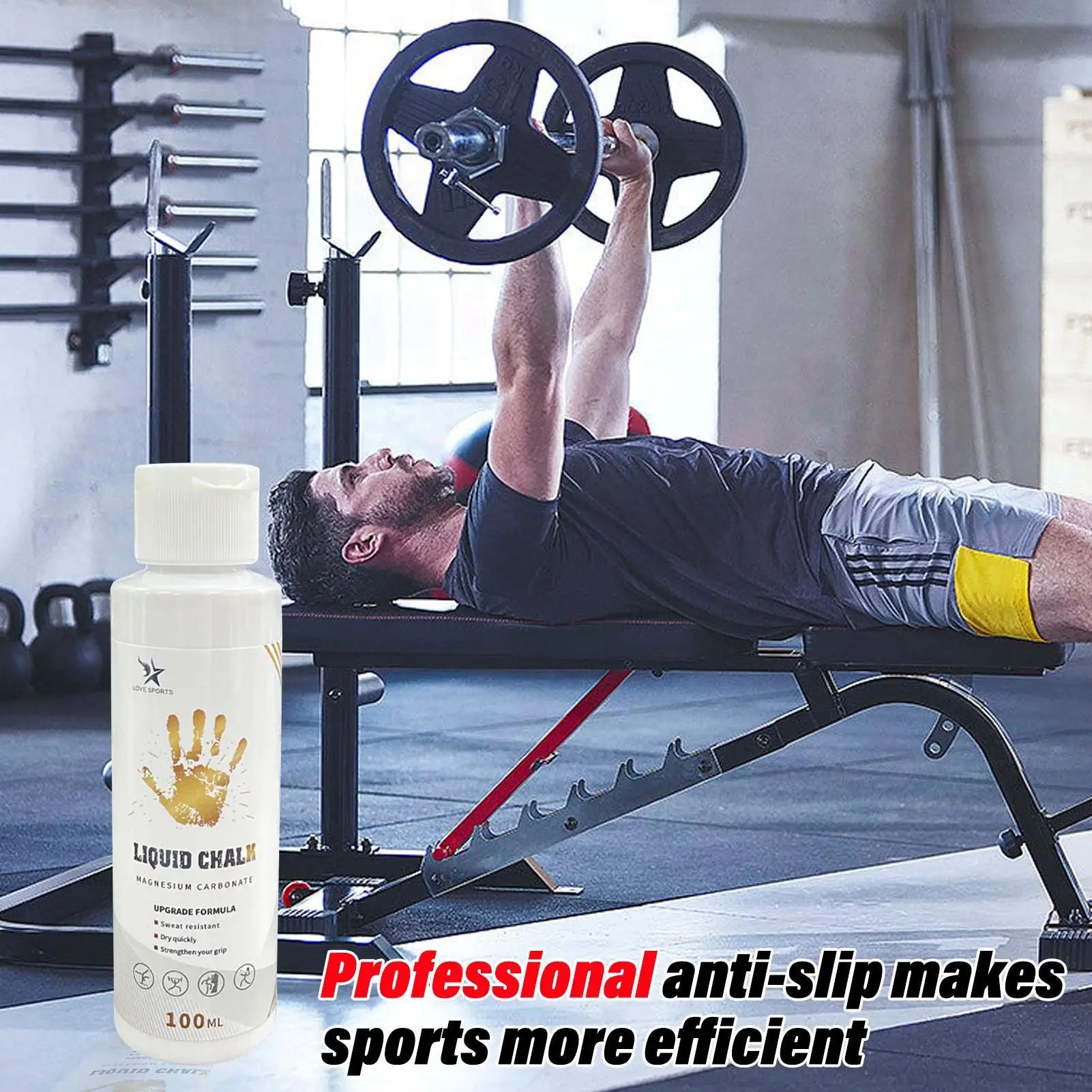 Sports Liquid Magnesium Powder Fitness Lifting Efficient Anti Slip sweat-absorbing Cream Grip Liquid Magnesium For Rock Climbing