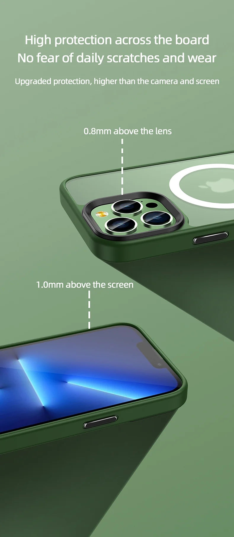 Magnetic iPhone Case with Wireless Charging & Military-Grade Drop Protection Tidesmit