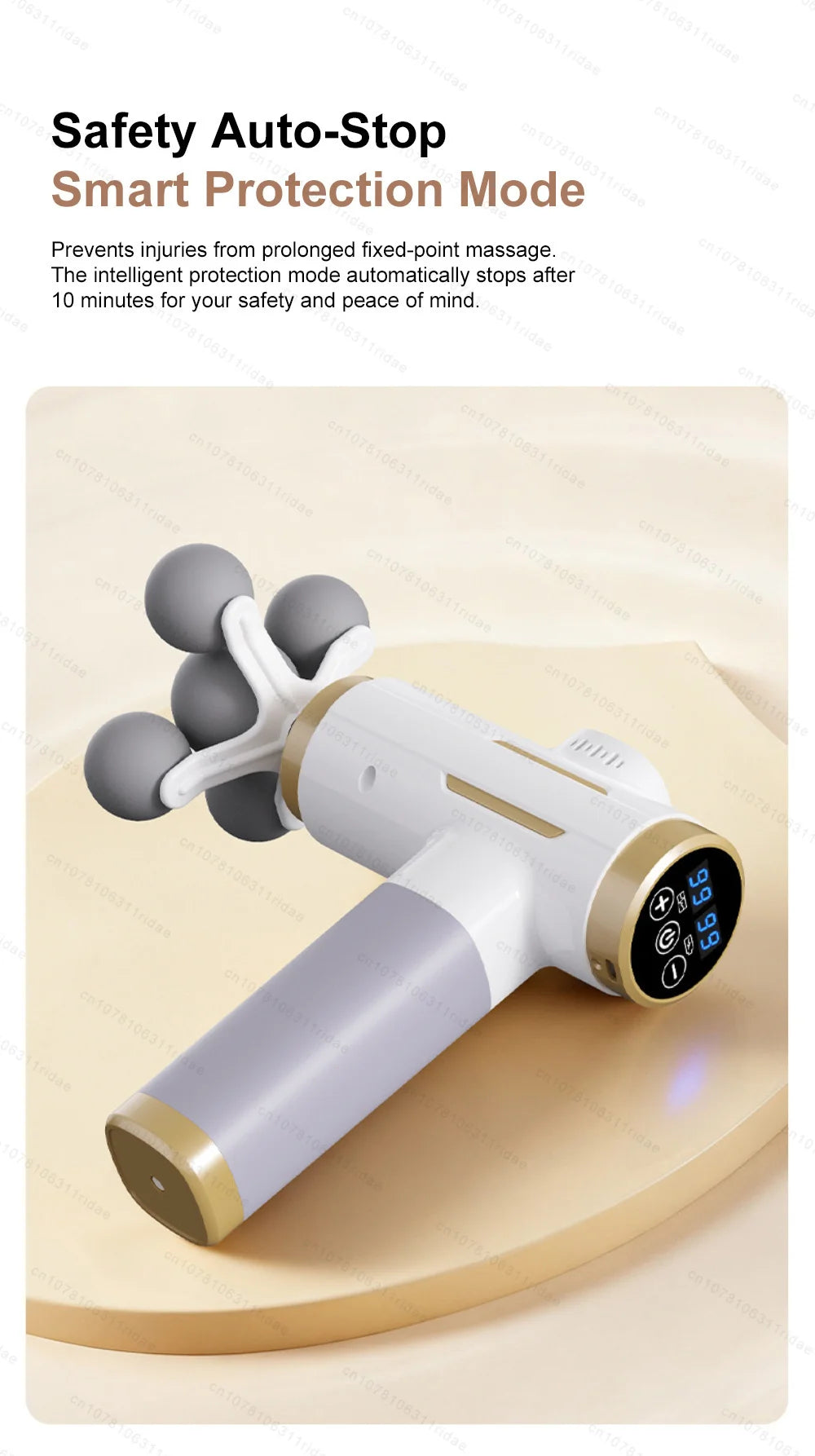 Electric Muscle Massage Gun - 99-Speed Deep Tissue Recovery - White Fascia Gun Tidesmit
