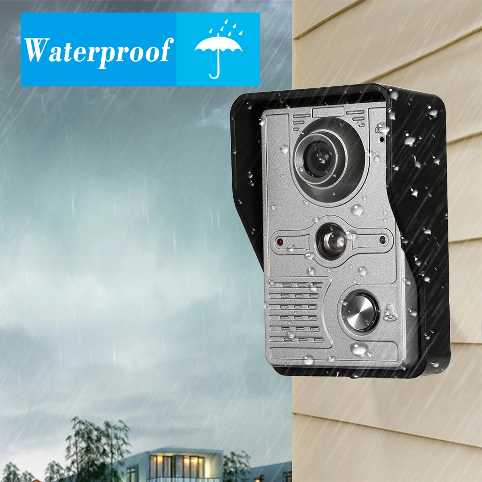 7 inch Wired Video Doorbell Indoor Monitor IR-CUT Outdoor Camera Visual Intercom Two-way Audio Remote Unlock Video Door Phone