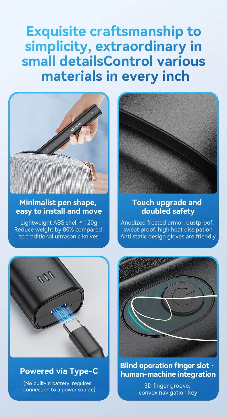 Awgem KE1 Handheld Ultrasonic Cutter Ultrasonic Cutting Knife DIY Electric Carving Tool for Plastic/Resin/3D Printing/Textile