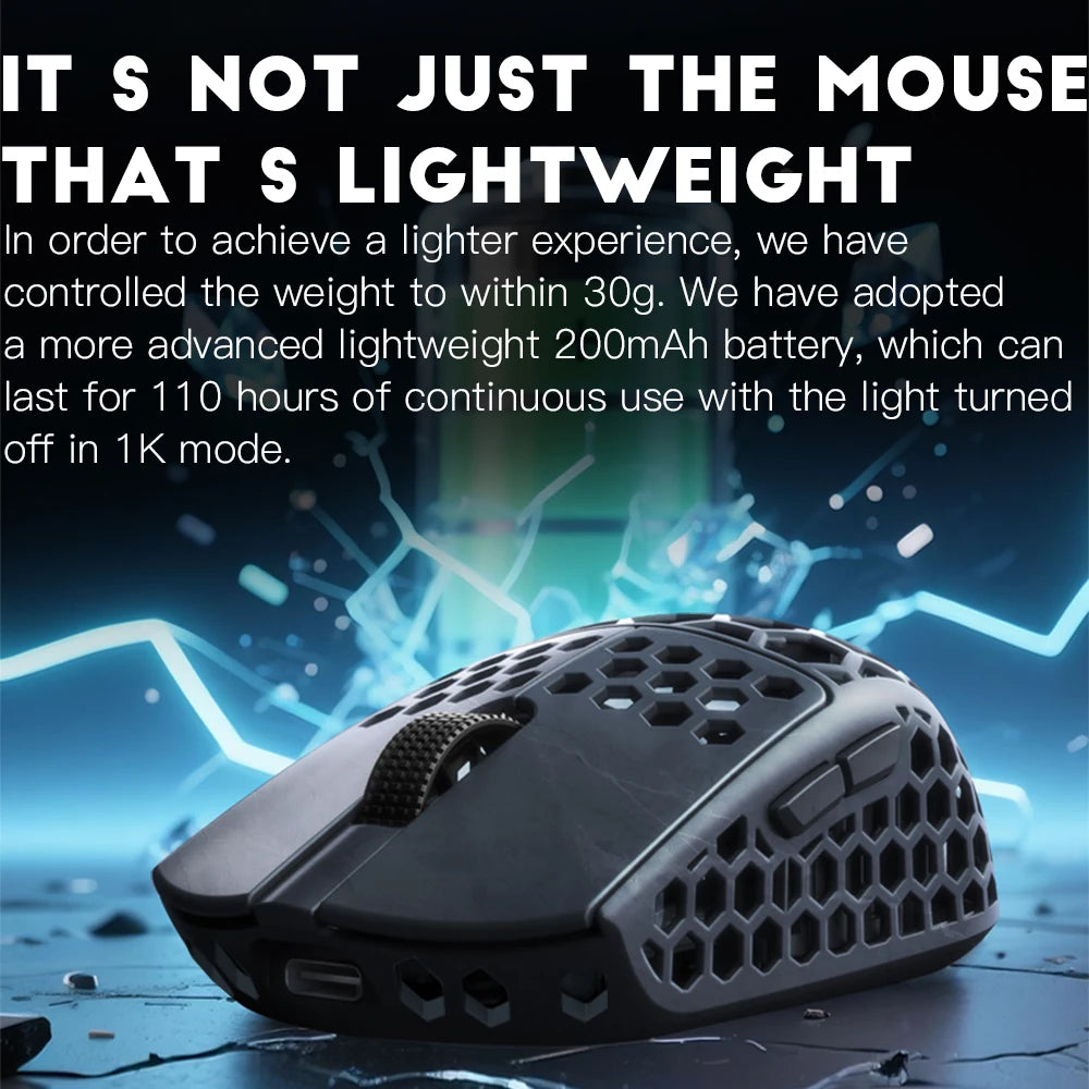 Darmoshark M5Air V2 Forged Carbon Fiber Gaming Mouse Wireless 8K Macro Mouse 30KDPI  Finger Grip Small Hand Mice 30g Lightweight