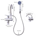 3000W Instant Electric Water Heater,360° Rotating Electric Faucet Through Heater W/ Shower,LCD Digital Display Screen