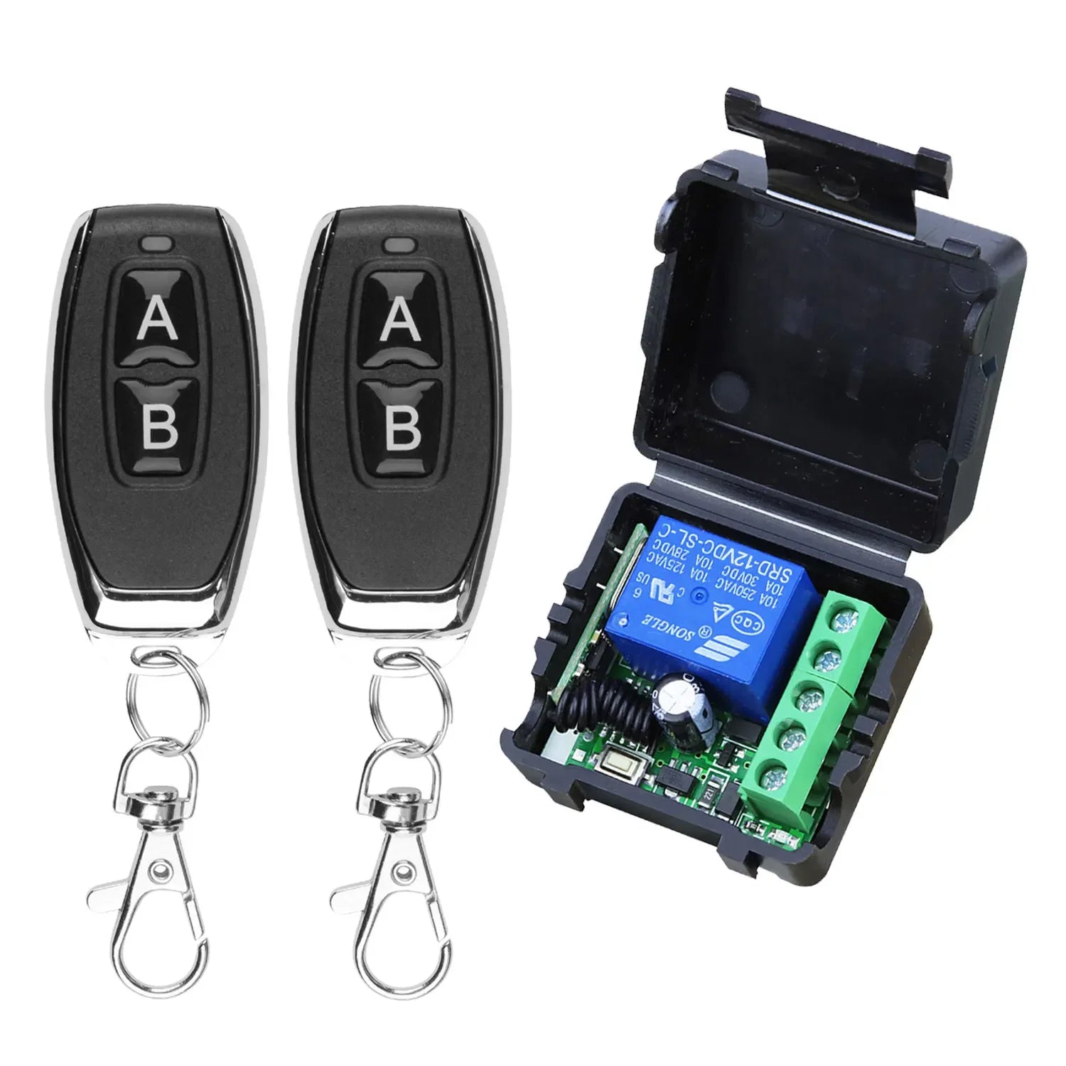 433Mhz Wireless Remote Switch Relay Kit - 12V Reliable Home Automation 1receiver 2remote Tidesmit