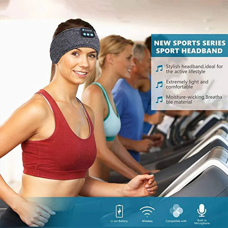 Wireless Sleep Headphones Headband - Soft Elastic Audio for Restful Nights Tidesmit