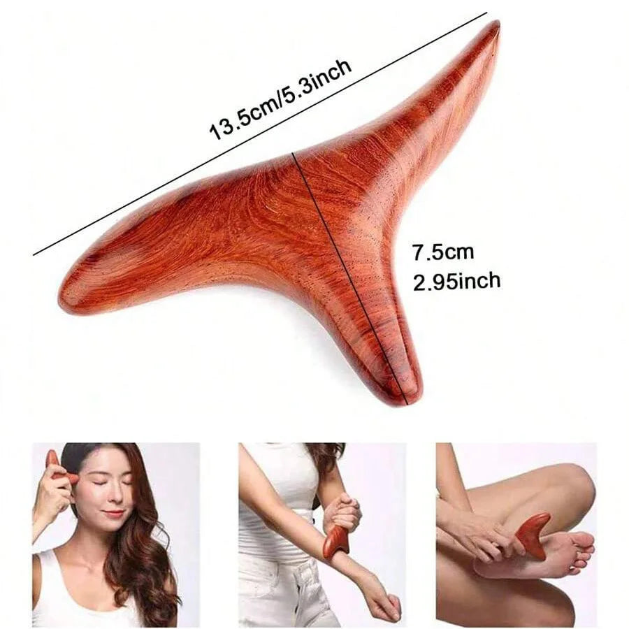 Hand and Foot Massage Stick – Mahogany Reflexology Tool for Stress Relief Relaxation Treatment Tidesmit