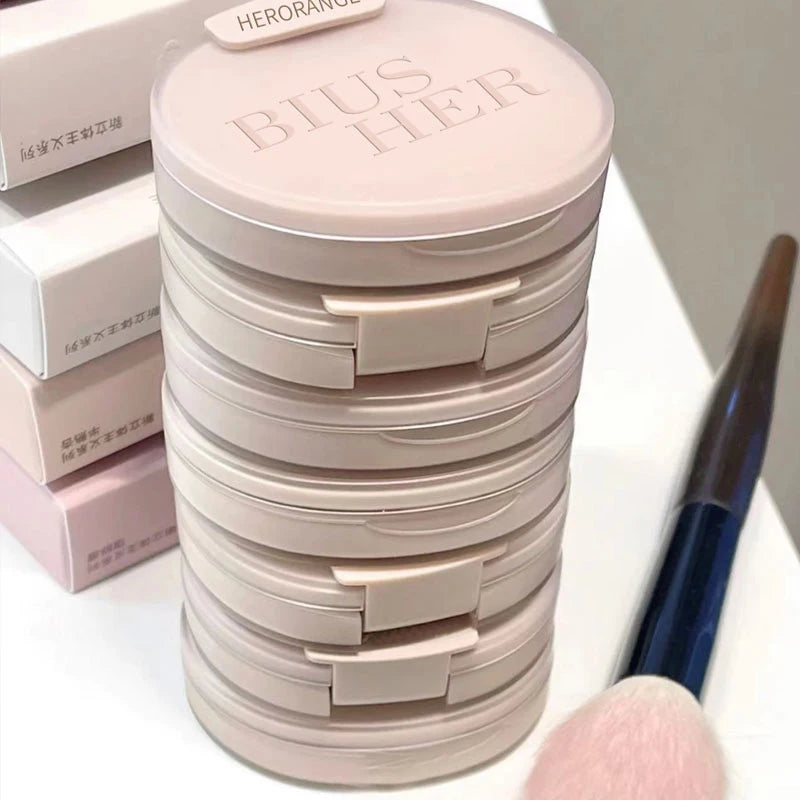 Tidesmit HERORANGE HR526 monochromatic waterproof face makeup blush shade swatch showing durable colorfast pigment