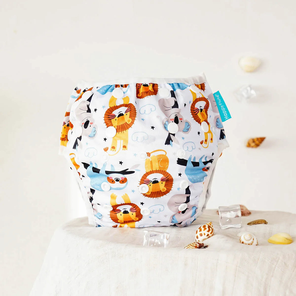HappyFlute 1PCS  Animal Prints  Baby Waterproof  Cloth Diapers Pool Pant Swimming Diaper Cover  Washable&Adjustable Diaper