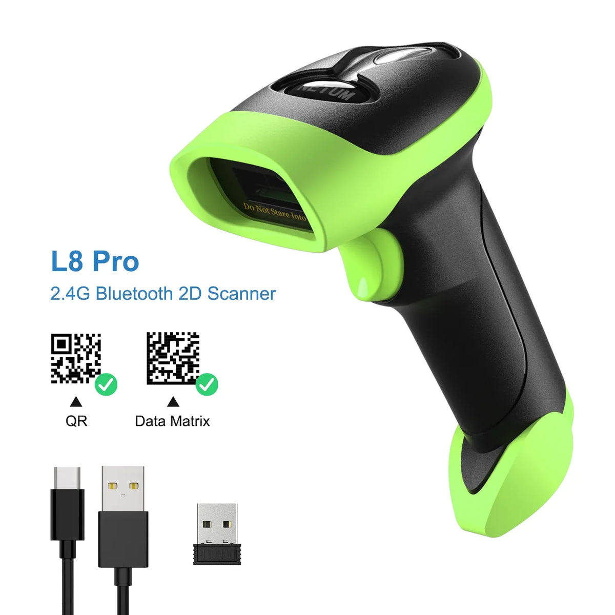NETUM L8BLPro  Blueooth Wireless 2D Barcode Scanner QR Barcode Reader PDF417 Automatic Sensing for Pos Scanning