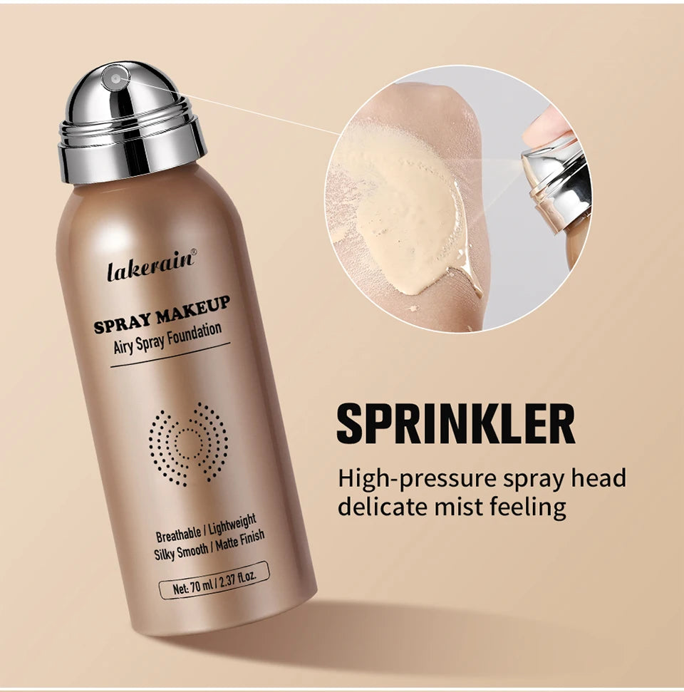 Tidesmit natural lightweight foundation spray with waterproof matte finish for breathable long-lasting face makeup