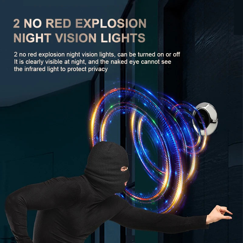 Smart tuya APP security protection optical electronic cat eye wireless wifi video surveillance system visitor reminder doorbell