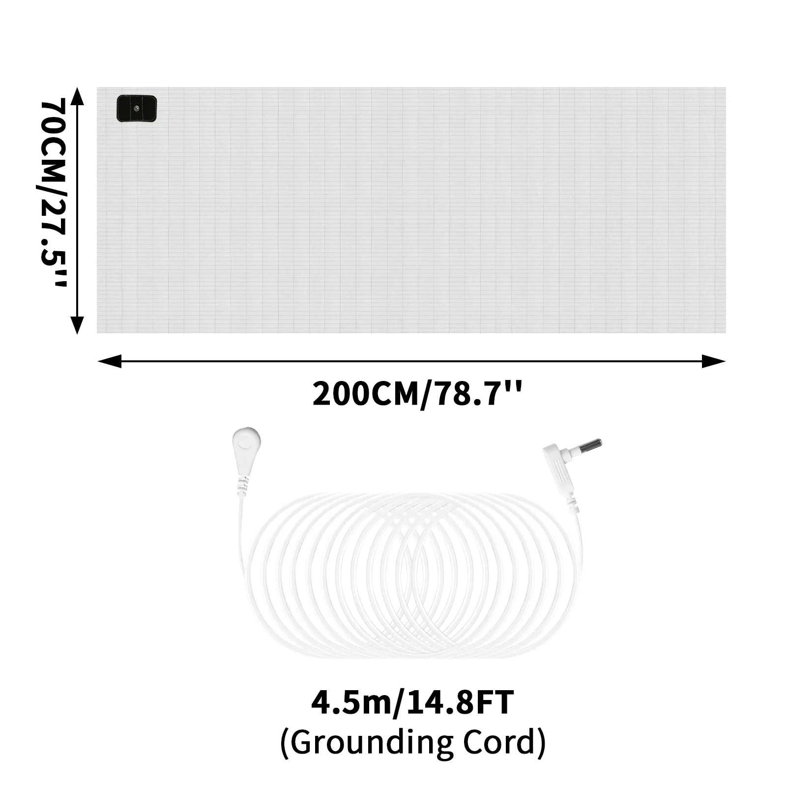 6 Size Grounding Mat Soft PU Pad for Improves Sleep Enhanced Circulation Reduces Pain Home Yoga Foot Mat Table Desk Rug