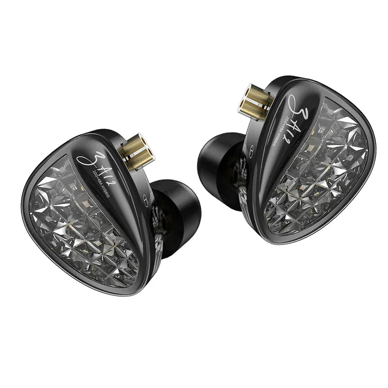 Wired Hybrid In-Ear Monitor Headphones with Dual Tuning by Tidesmit Tidesmit