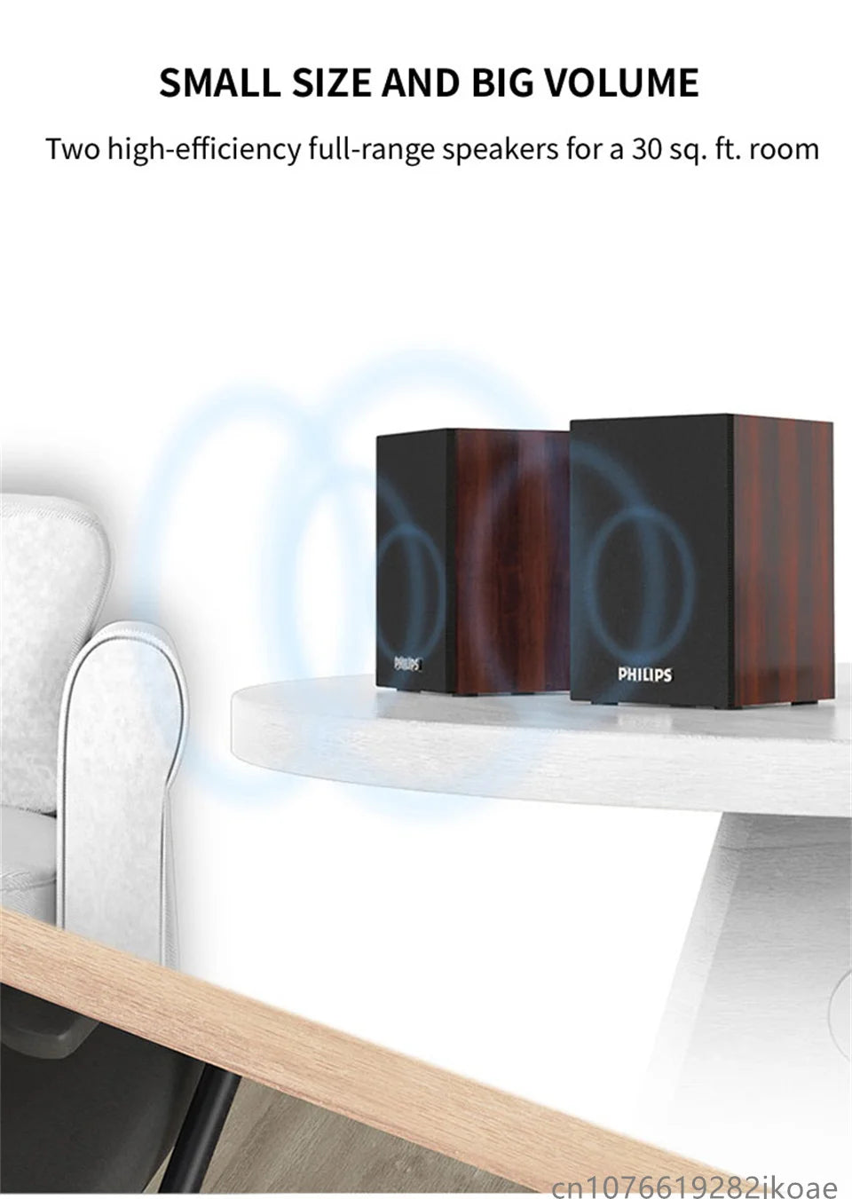 Philips SPA20 Portable Bluetooth Speaker with 360 Surround Sound Tidesmit