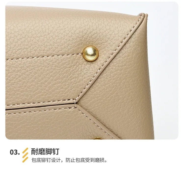 Premium Quality Luxury Brand Designer Leather Women Classic Handbag Solid Shoulder Bag For All Occasions