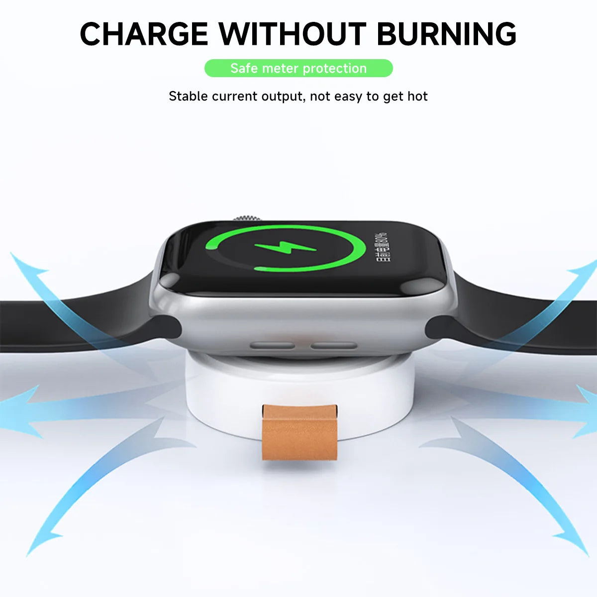 Magnetic Wireless Charger for Apple Watch - Qi Certified Fast Charging Tidesmit