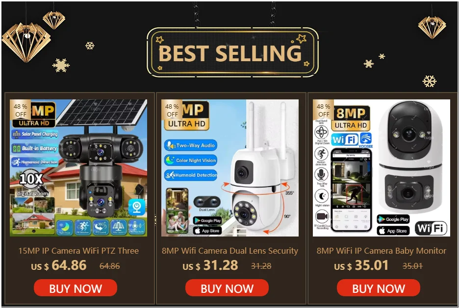 8MP Wireless Security Surveillance Wifi IP Camera AI Human Tracking 2-Way Audio CCTV Camera 4X Zoom Cam Color Night Vision