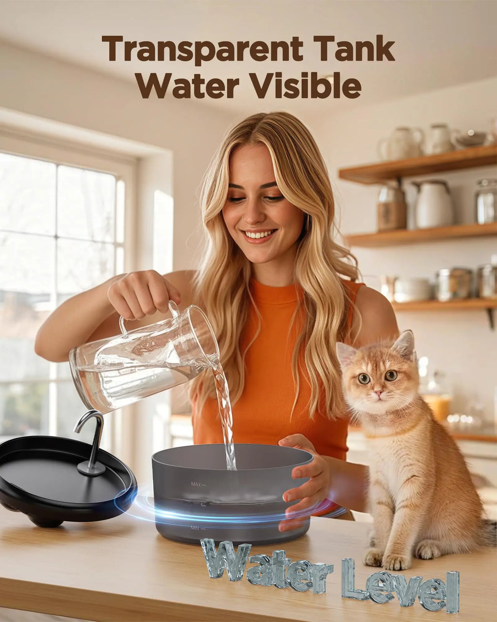 Automatic Water Fountain: 2.4L Pet Water Fountain, Cat Water Fountain for Cats Indoor, Silent Water Bowls for Small Animal