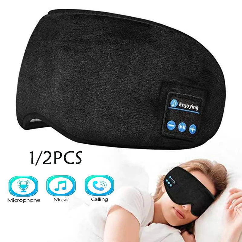 Bluetooth Sleep Eye Mask with Wireless Headphones - Breathable 3D Design Tidesmit