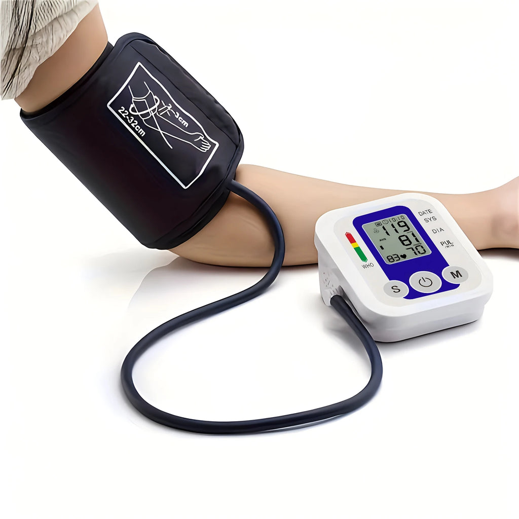 Digital Upper Arm Automatic Blood Pressure Monitor Backlight BP Sphygmomanometer for Measuring Arterial Pressure