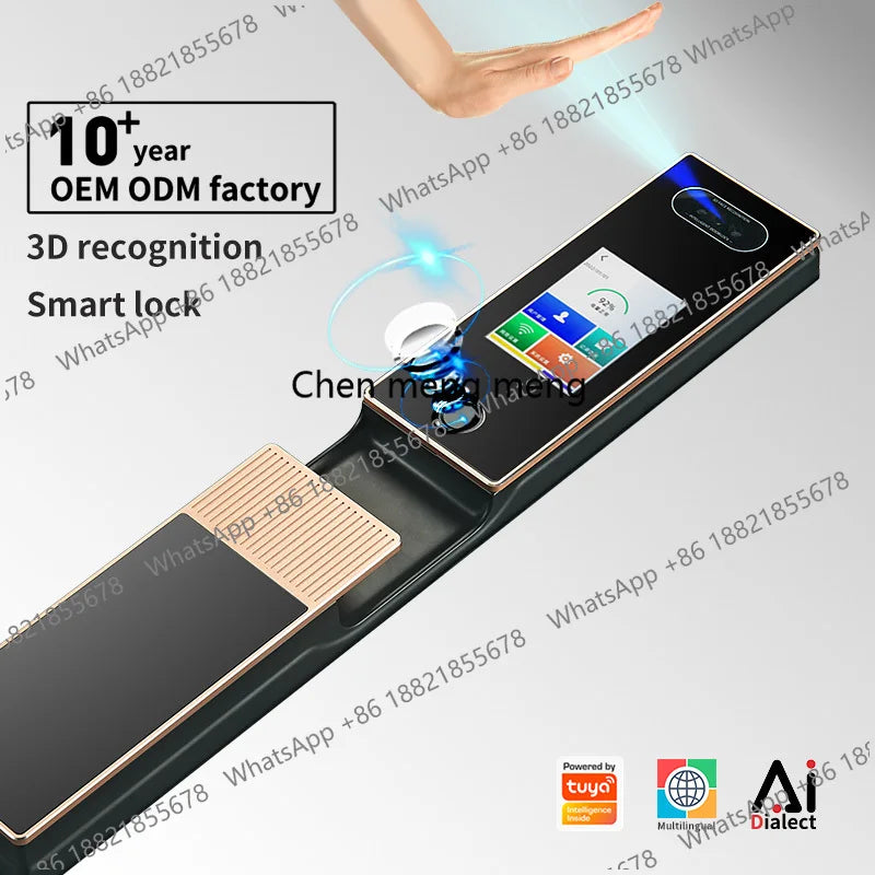 Cardoria Fully Automatic AI Dual Screen Camera Dual Electric Palm Vein Door Entry Intelligent Fingerprint Facial Lock Smart Lock