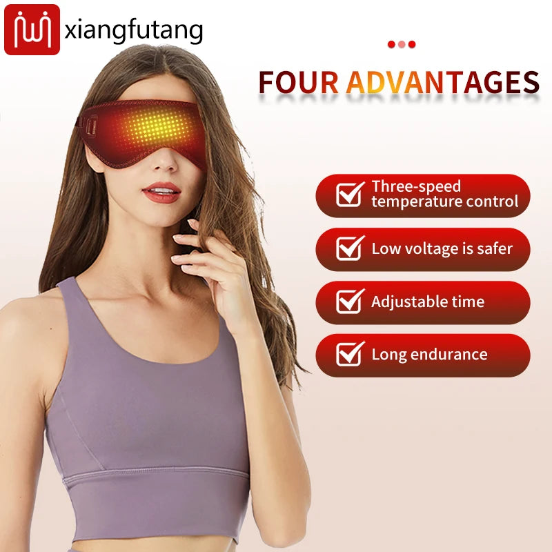 Electric Heated Massage Eye Mask for Eye Fatigue and Deep Relaxation Relaxation Treatment Tidesmit