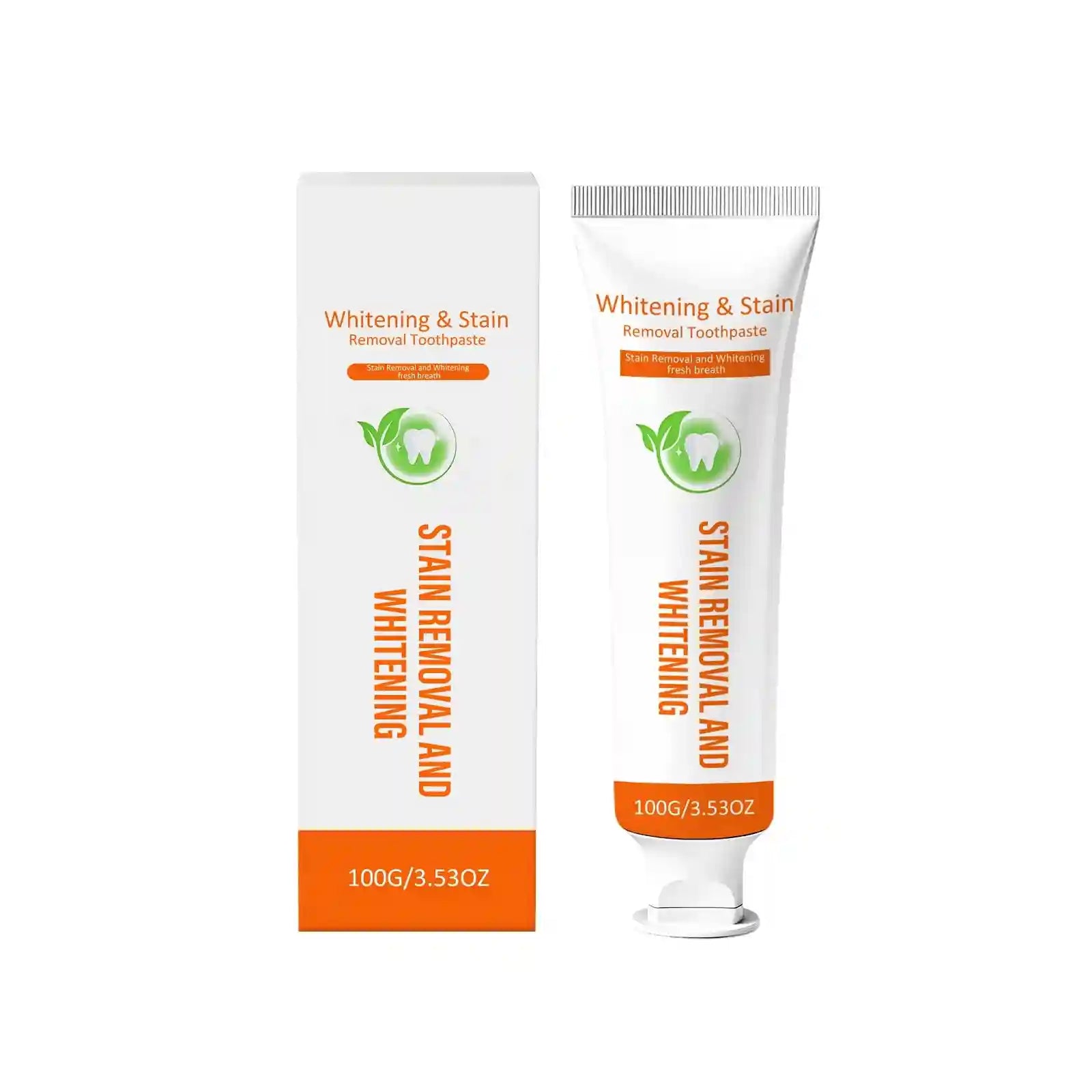 Tidesmit whitening toothpaste for plaque removal, stain whitening, gum protection, and fresh breath.