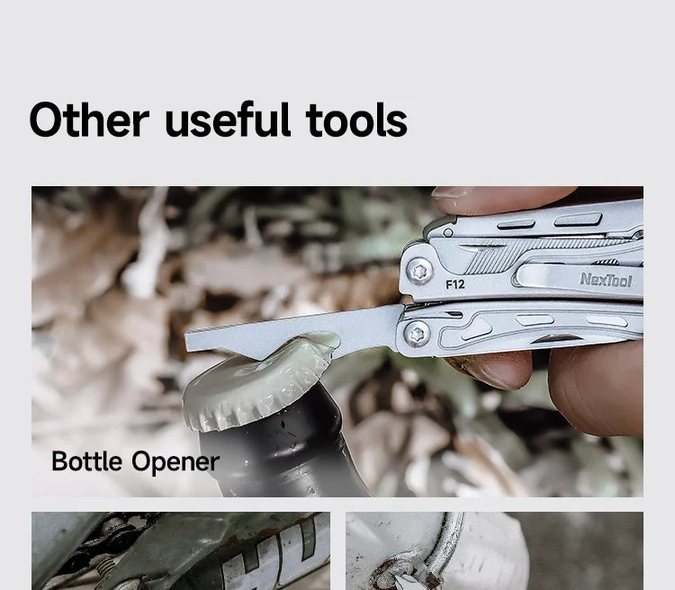 NexTool Keychain Mini Flagship F12 Folding Multi Tool 15 In 1 Screwdriver Pliers File Ruler Bottle Opener Scissors EDC Hand Tool