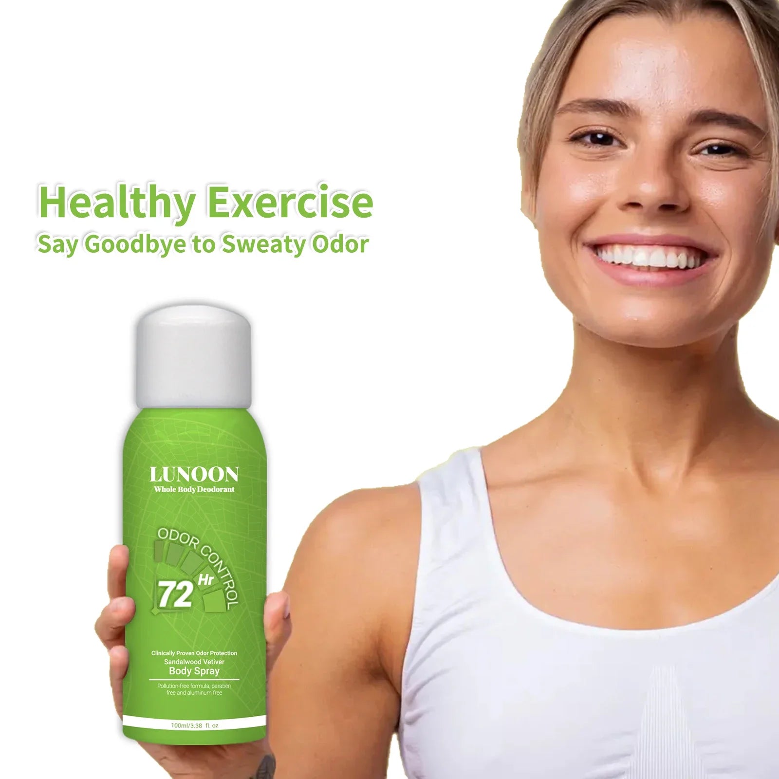 Tidesmit long lasting antiperspirant deodorant spray for effective underarm odor removal and refreshing sweat control.