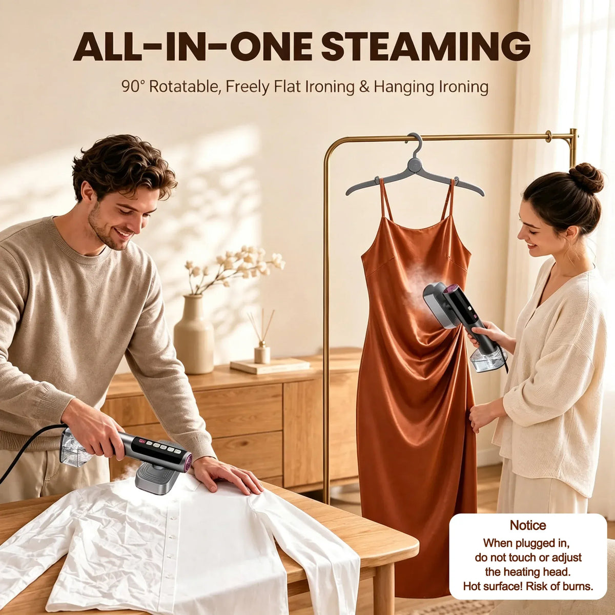 Tidesmit Handheld Fabric Clothes Steamer 220ml