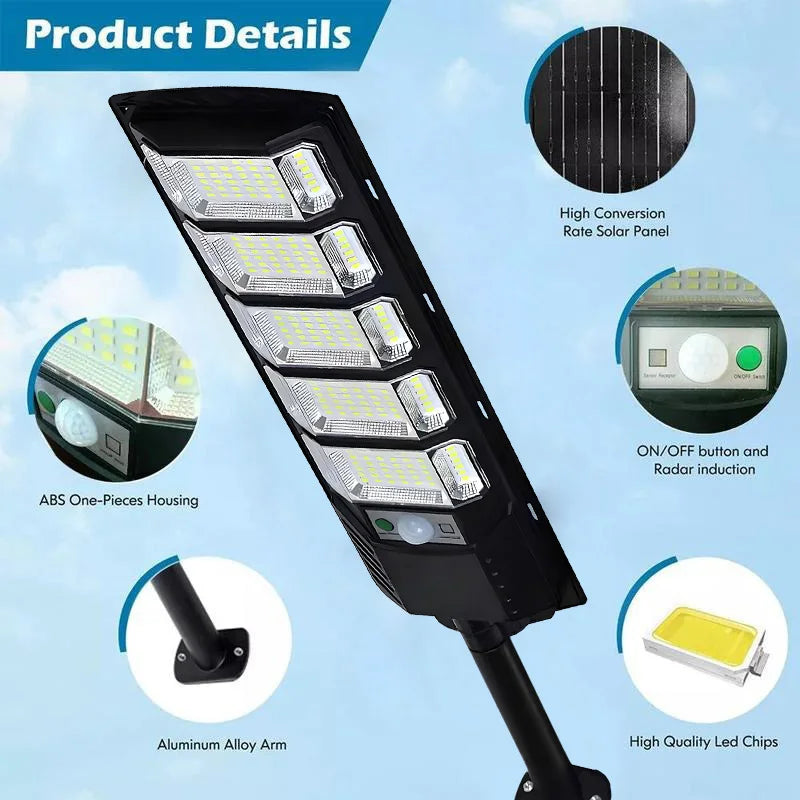 120000LM Solar Led Light Super Bright 1920LED Solar Street Light Outdoor Sunlight Motion Sensor Garden Lamp Waterproof Wall Lights