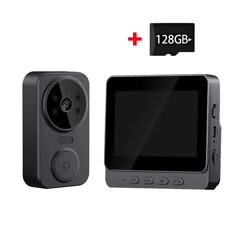4.3 Inch WiFi Wireless Video Doorbell Two Way Video Intercom Outdoor HD Doorbell Camera Smart Home Security Visual Door Bell