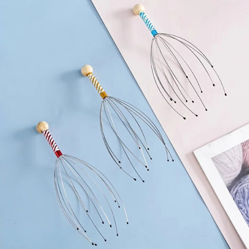 Octopus Head Massager - Stainless Steel Portable Scalp Scratcher Relaxation Treatment 1PC random color Tidesmit