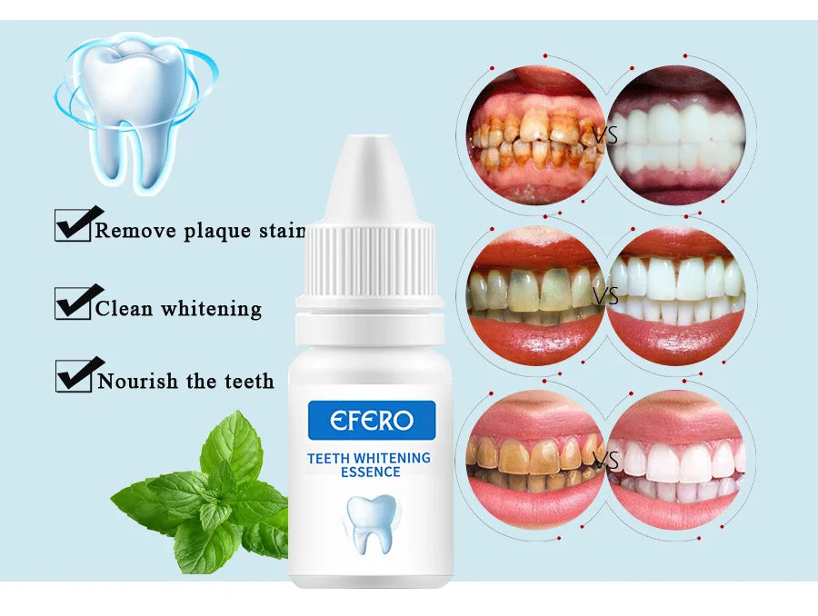 Tidesmit teeth whitening serum gel removing plaque and smoke stains for fresh breath and bright white teeth