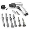 3/8'' 150mm Air Hammer Professional Handheld Pistol Gas Shovels Small Rust Remover Air Shovel Pneumatic Tools with 4 Chisels
