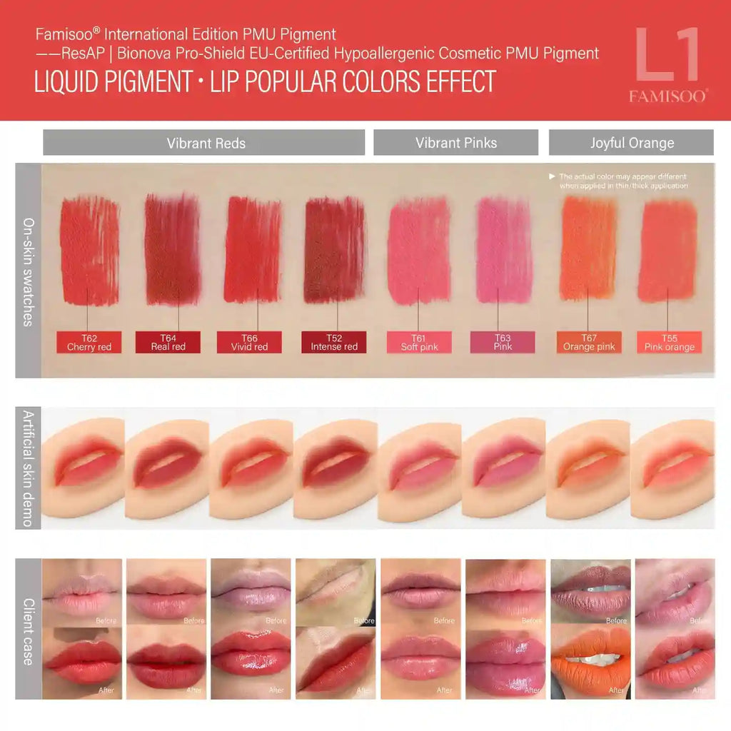 Permanent Makeup Pigment 5ml | Professional PMU Lip & Brow Ink Permanent Makeup Machines Tidesmit