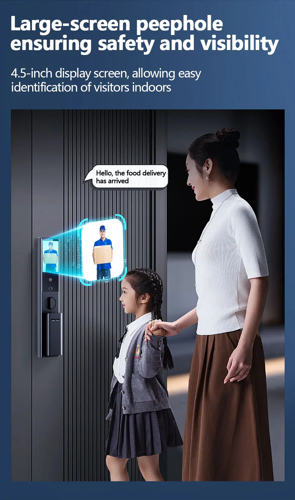 RAYKUBE S90 Jlink WiFi 3D Facial Palm Vein Recognition Rechargeable Smart Fingerprint Lock With Dual WIFI Cameras APP Video Call