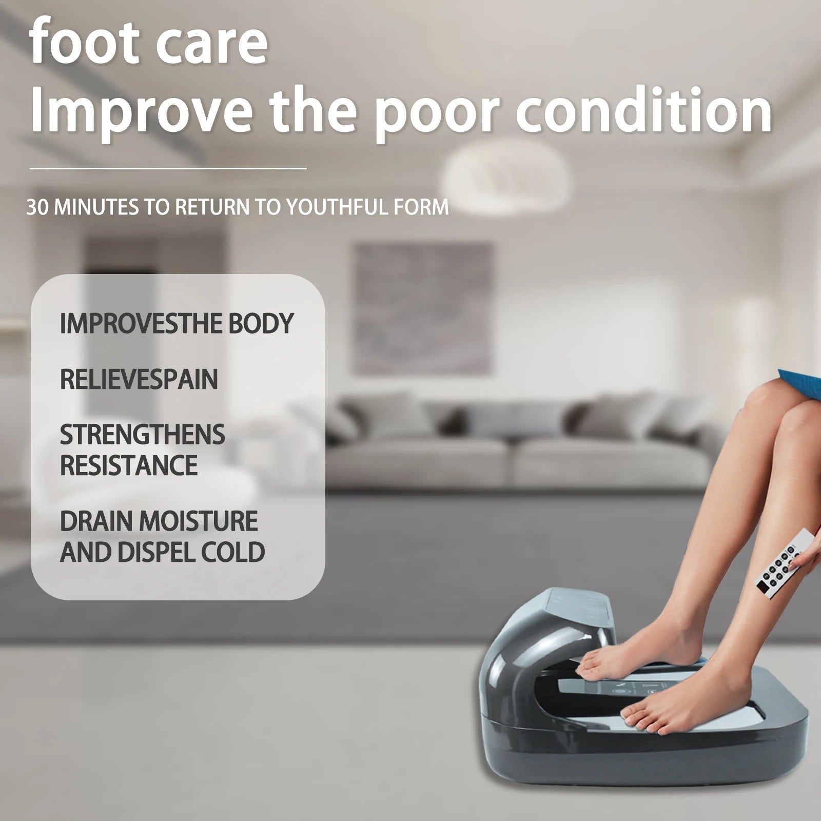 Terahertz Foot Massager: Light Wave Therapy Device for Pain Relief Relaxation Treatment Tidesmit